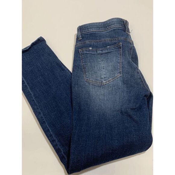 Democracy Womens Denim Jeans Low Rise Distressed Blue  Size 6 - Picture 1 of 13
